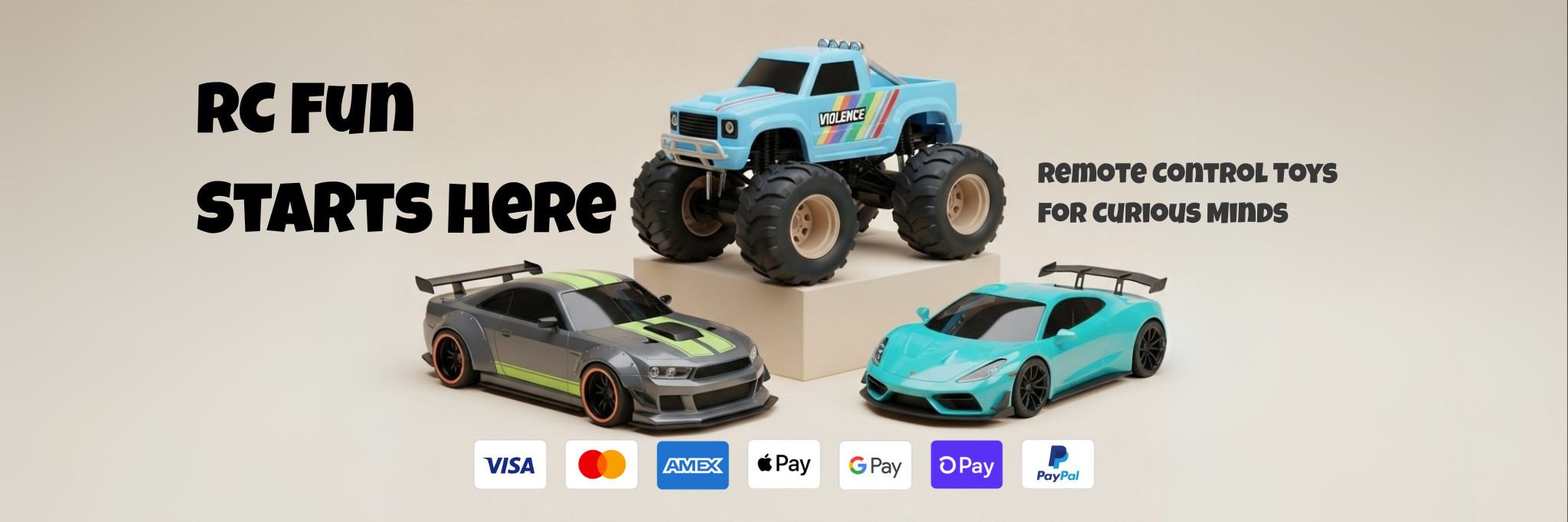 Buzee Mini RC Cars and Diecast Models Hero Banner